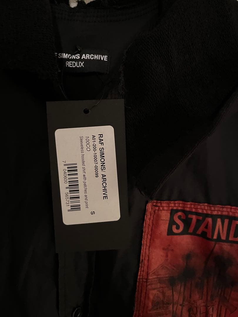 ラフシモンズ archive テロ期 02ss ノースリーブシャツパーカー 新品