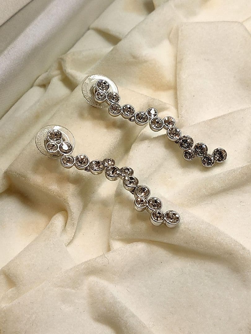 極美品 スワロフスキー Fidelity ネックレス ピアスセット シルバー