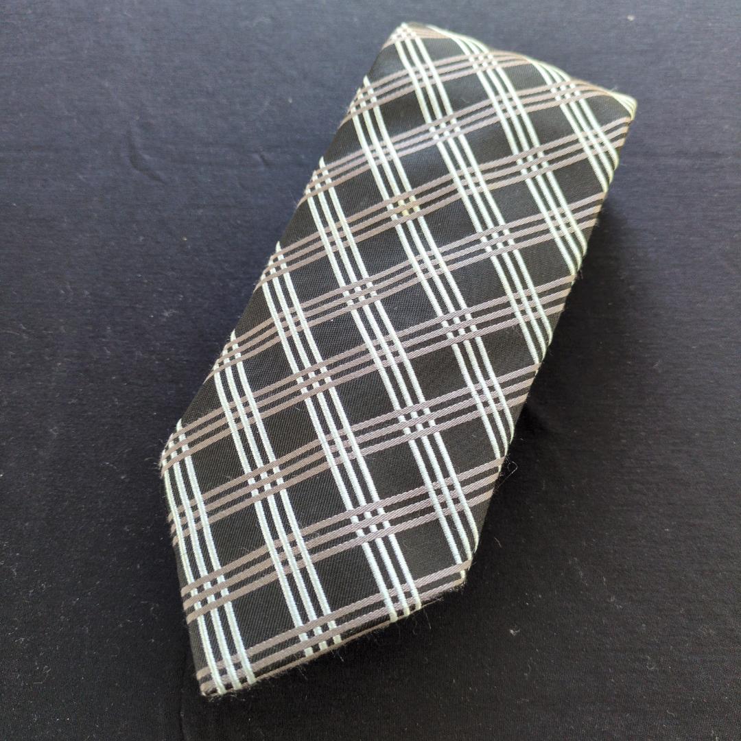 訳あり バーバリー BURBERRY BLACK LABEL チェック柄ネクタイ - メルカリ