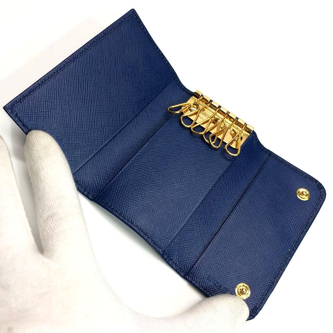 saki様】未使用級✨箱付 プラダ サフィアーノレザー 6連キーケース