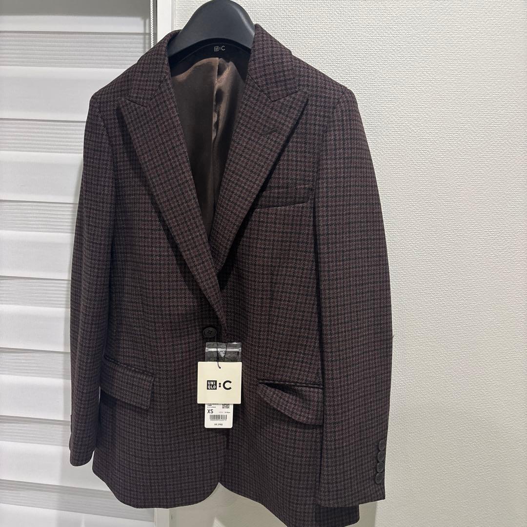 UNIQLO C ツイードテーラードジャケット - メルカリ