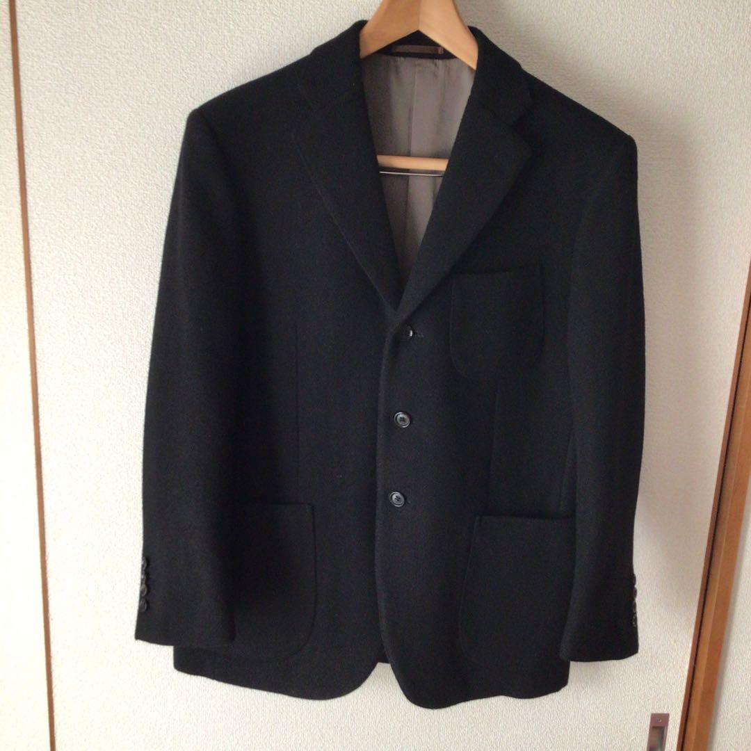 HARRIS TWEED ハリスツイード　黒テーラードジャケット 古着 MOORES Harris Tweed ハリスツイード ウールテーラードジャケット