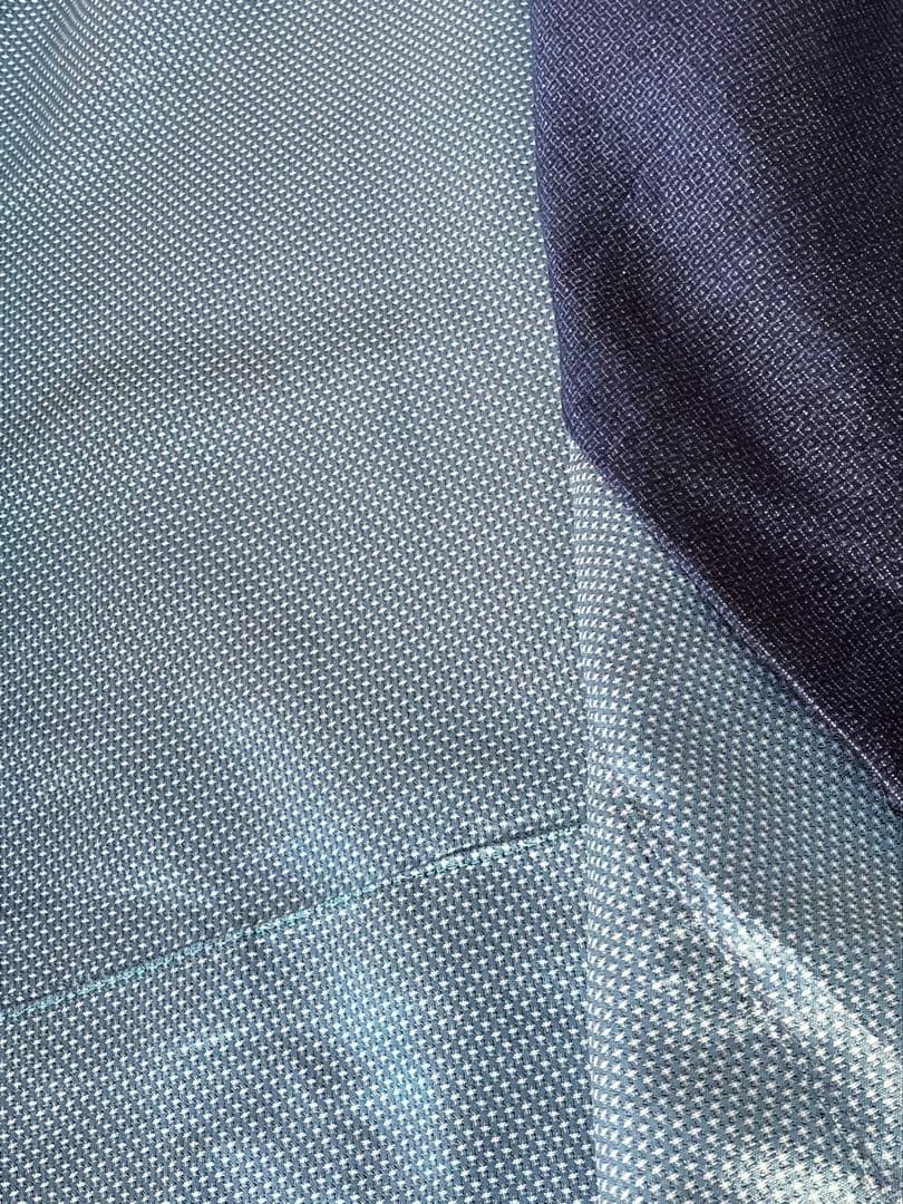 着物リメイク 結城紬コート 裏地蚊絣お召し ハンドメイド - メルカリ