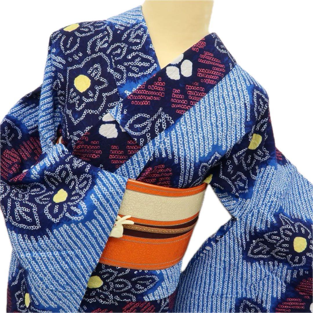 美品未着用 有松鳴海絞り 桔梗 綿 高級浴衣 着物 A3106 - メルカリ