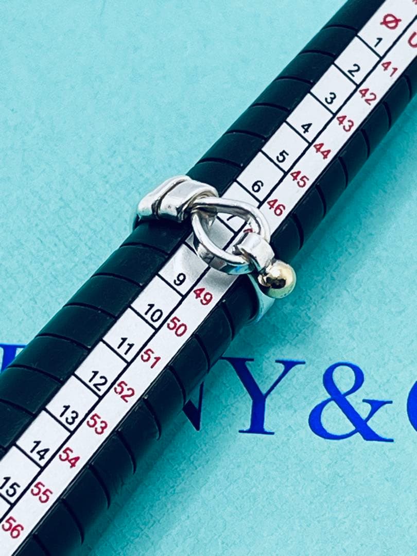 c888 ティファニー フック&アイ リング K18 750/925 約7.5号 - メルカリ