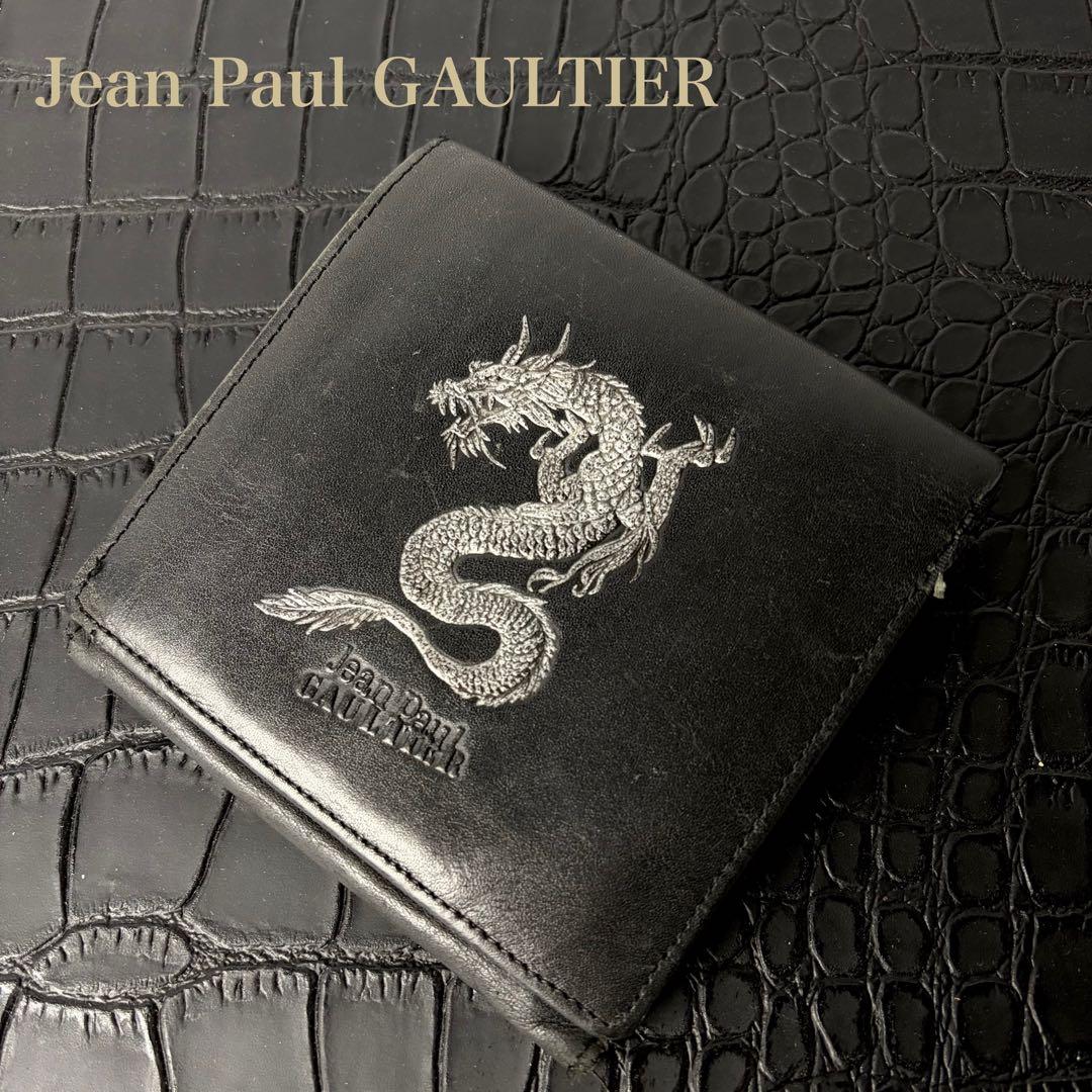 希少】 ジャンポールゴルチエ 折財布 銀龍 シルバードラゴン ユニ