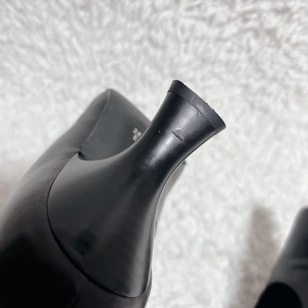 ワコール　サクセスウォーク スクエアパンプス 定番　レザー　黒　24.5cm