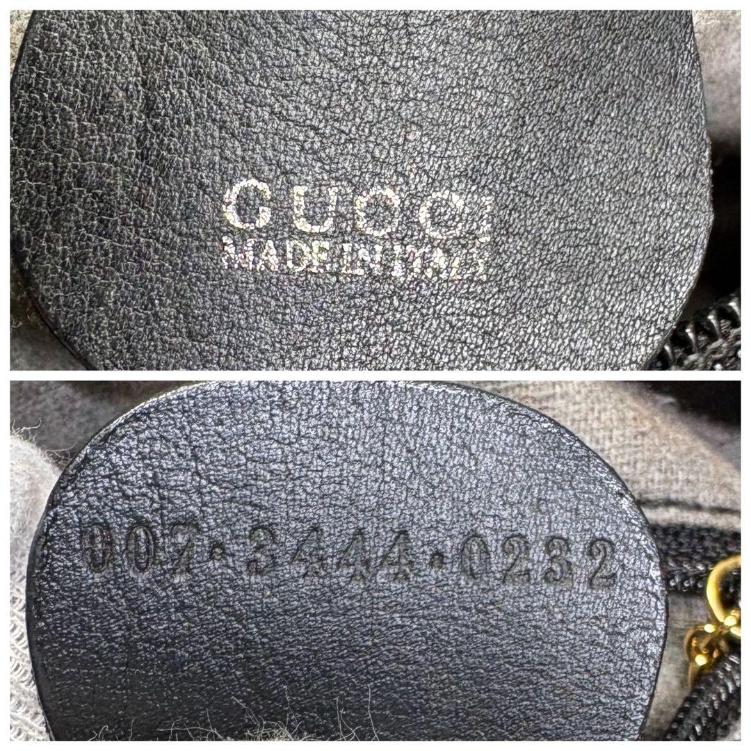 美品 グッチ バンブー 2WAY ミニ ボストンバッグ ヴィンテージ 黒 極小