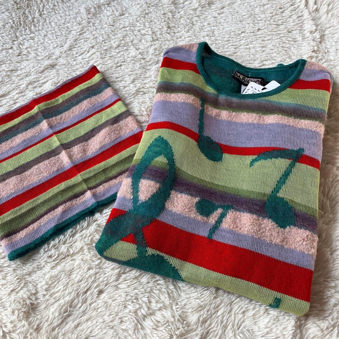 にゃにゃん様専用 M.&KYOKO マルチカラーワンピース ネックウォーマー