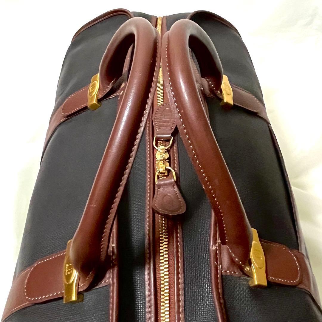 ダンヒル ボストンバッグ ゴールド金具 大容量旅行バッグ （カード