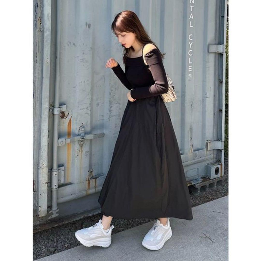 スナイデル SNIDEL Sustainableオフショルドッキングワンピース - メルカリ