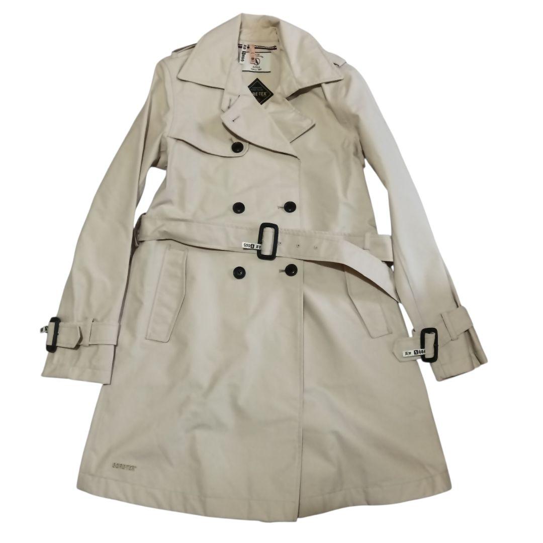 エーグル×GORE-TEX トレンチコート ベルト付 ロゴ刺繍 ベージュ - メルカリ