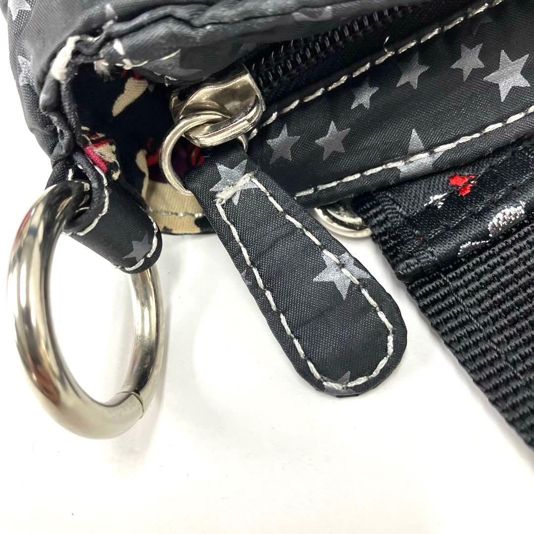 大人気☆ANNA SUI☆アナスイ☆トートバッグ☆2way☆星柄☆ナイロン☆黒