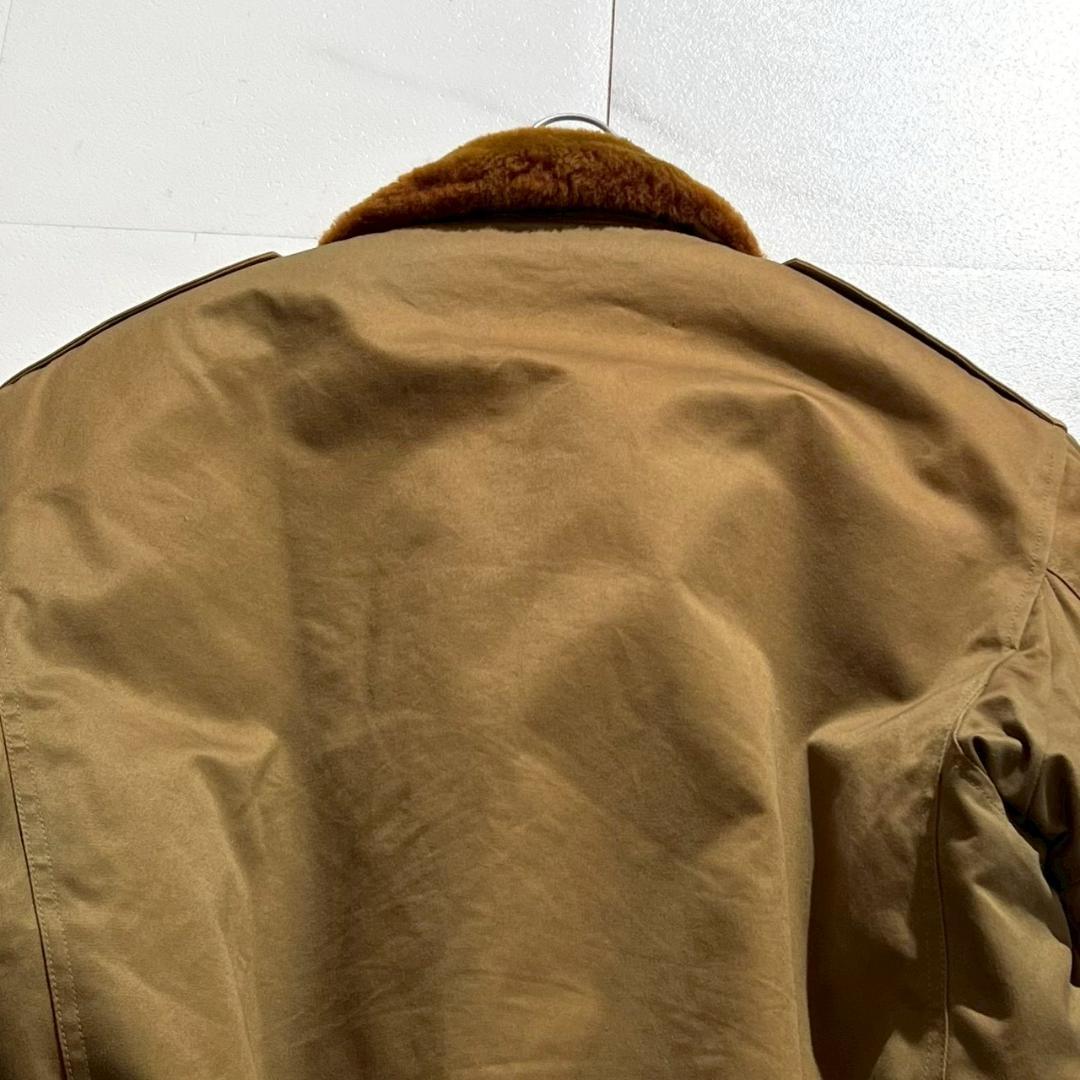 美品 リアルマッコイズ B-10 フライトジャケット ムートン襟 アルパカ