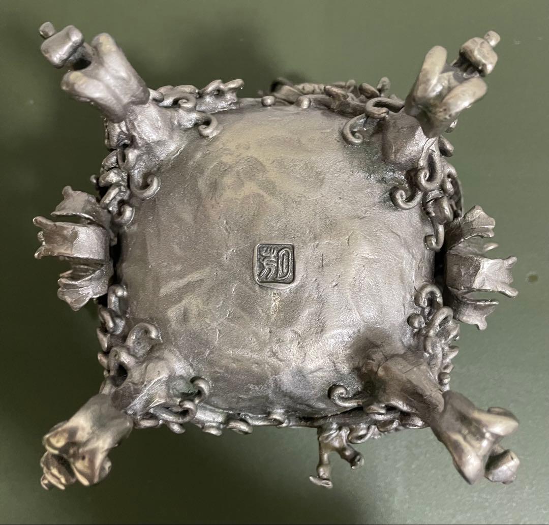 高岡銅器 香炉 須賀月芳作 蝋型鋳造 洋銀 - メルカリ