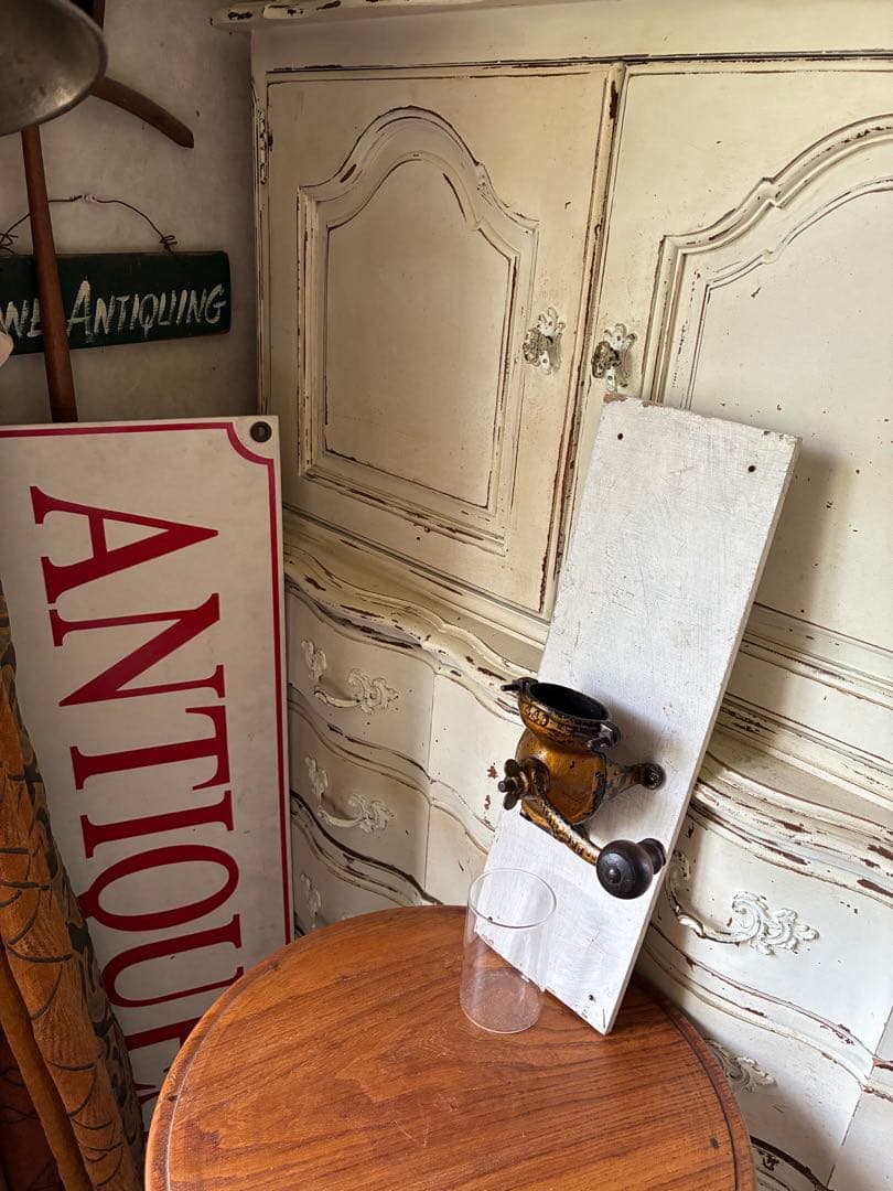 アンティーク 壁掛けコーヒーミル グラインダー 本体のみ 金色100年