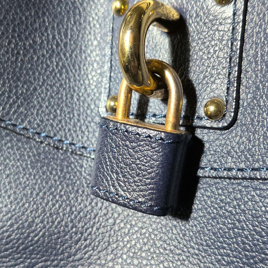 極美品 A4◎】ハマノ ペアシェイプ トートバッグ カデナ シボ革