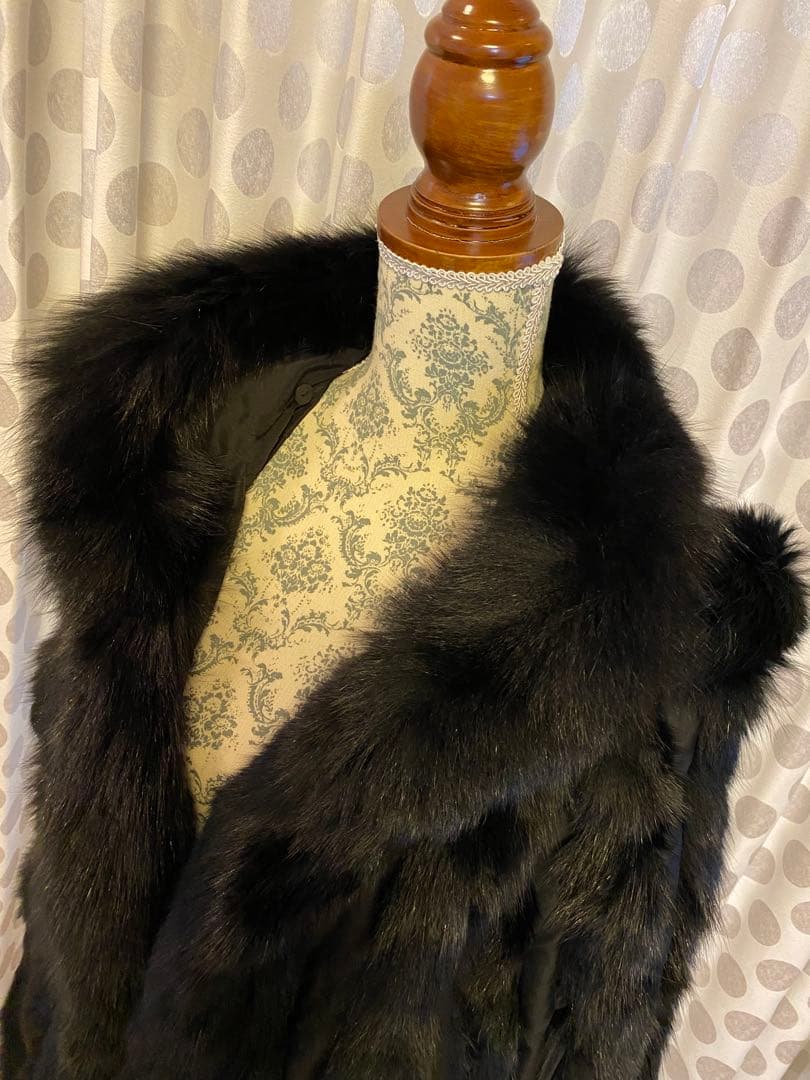 GRES BOUTIQUE グレファーシルク　リバーシブルコート XL 美品 GRES PARIS グレ ミンク ロングコート シルク リバーシブル