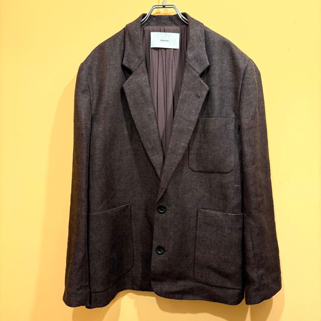 TODAYFUL Boyfriend Linen Jacket チョコ 36 - メルカリ