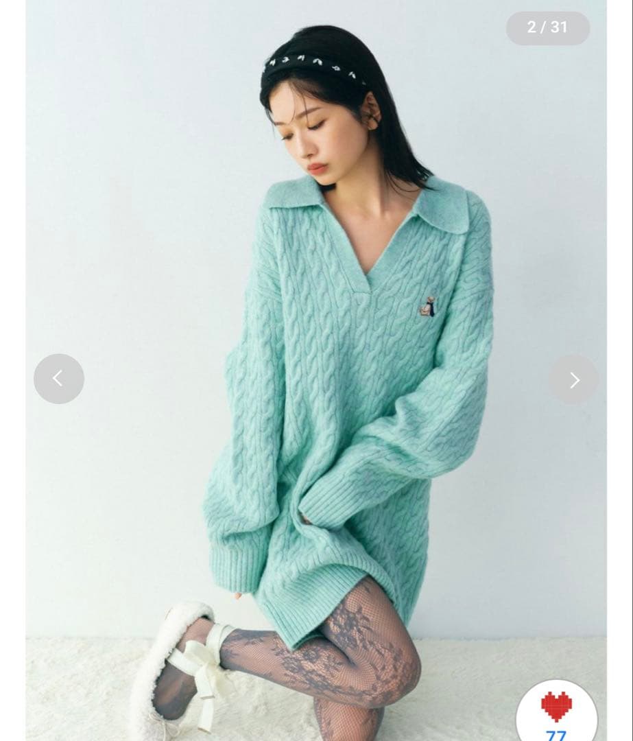 LILY BROWN Lily Bearケーブルニットワンピース 新品、未使用 LILY BROWN｜Lily Bearケーブルニットワンピース | Rakuten Fashion