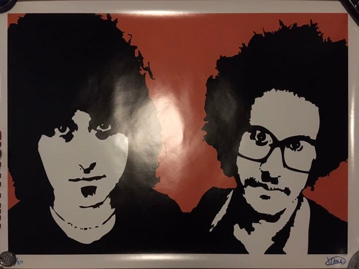 Jackie Cheffins / Mars Volta ポスター Mars Volta 4/2/2007 Troubador L.A. Rare Tan Paper Silkscreen