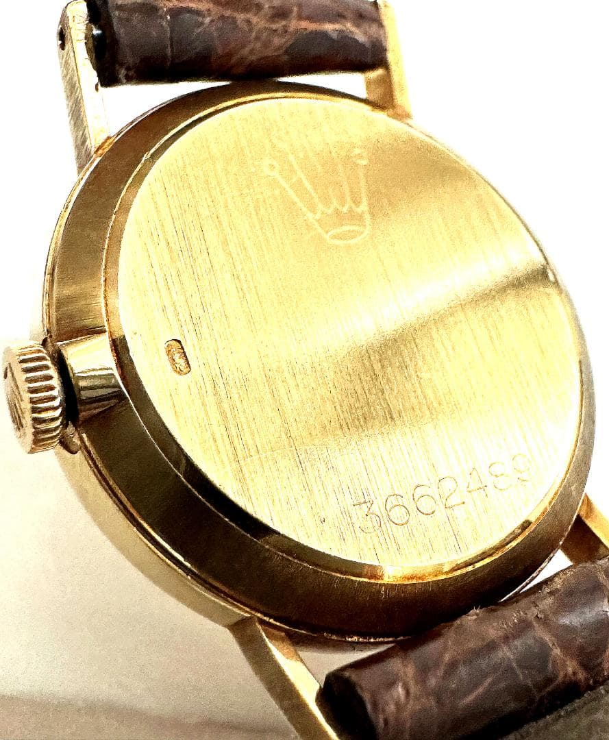 美品 ロレックス チェリーニ K18 金無垢 シャンパンゴールド 手巻き