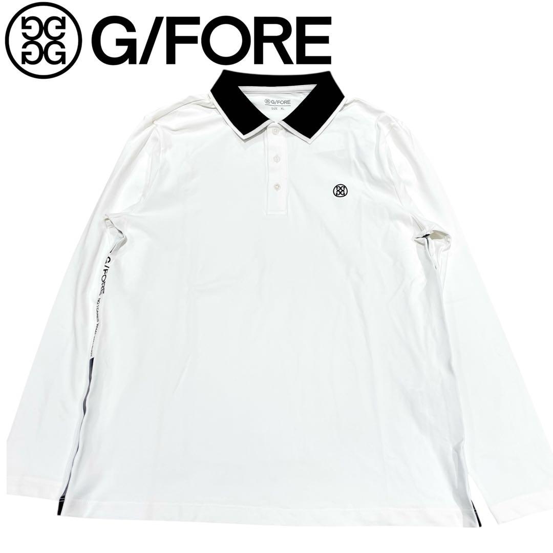 未使用訳アリ】定価5.2万円 G/FORE ホワイト 長袖ポロシャツ - メルカリ