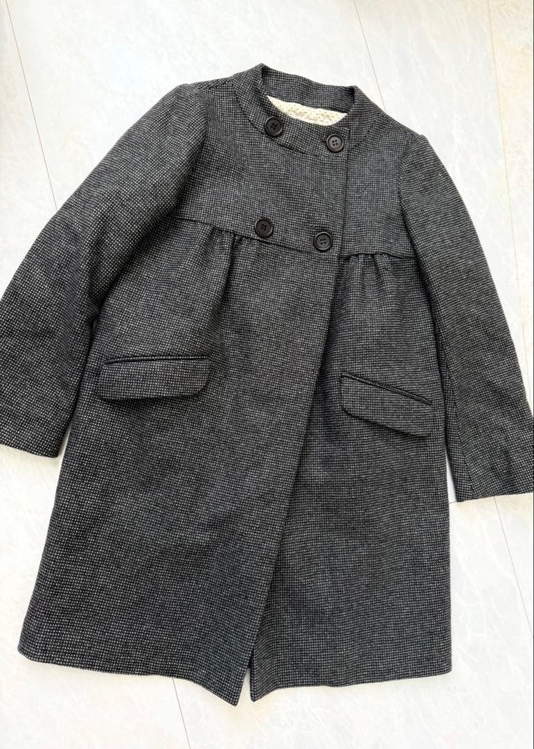 美品 ボンポワン グレー コート 10 - メルカリ