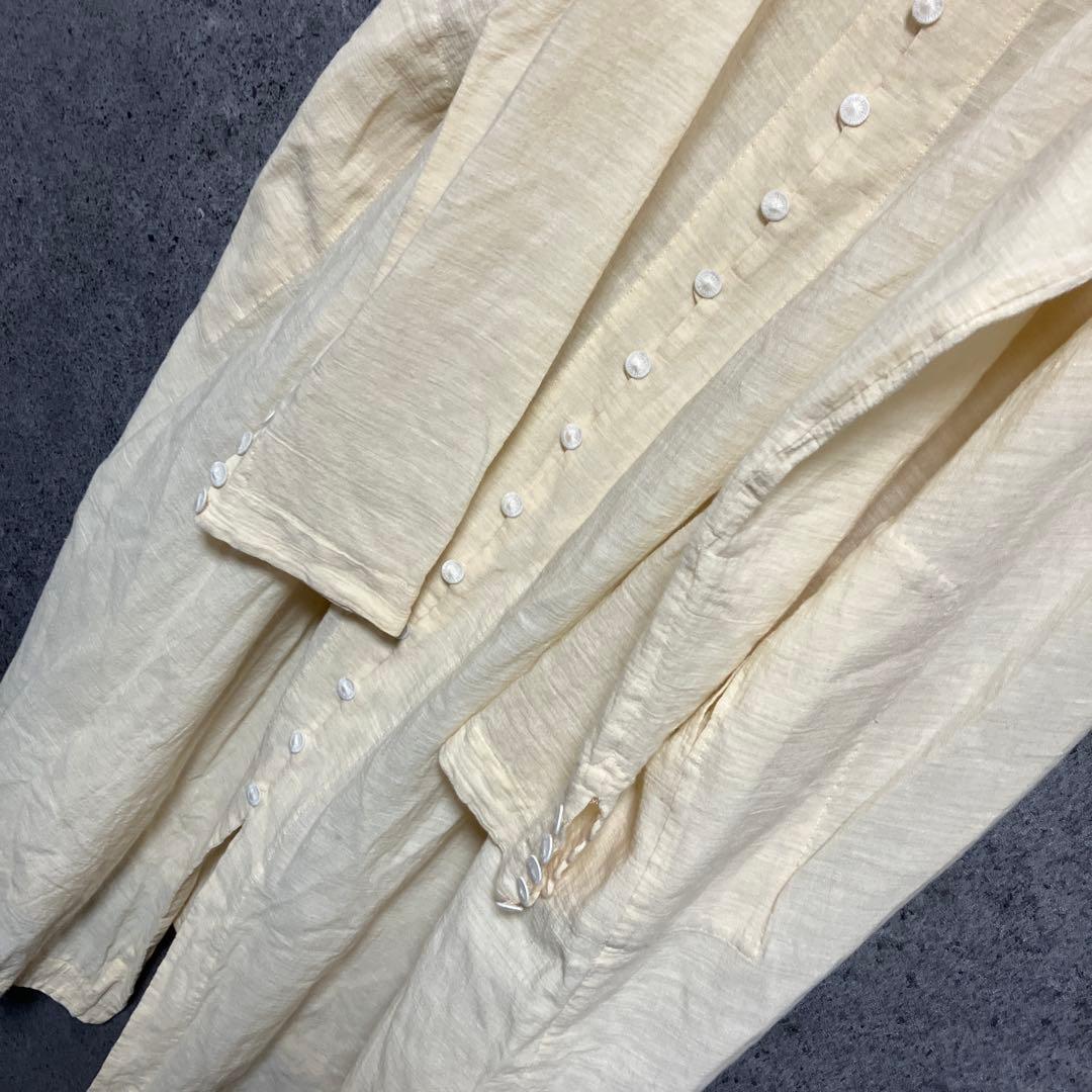 ARTS＆SCIENCE コットンリネン シルク ロングシャツワンピース 1