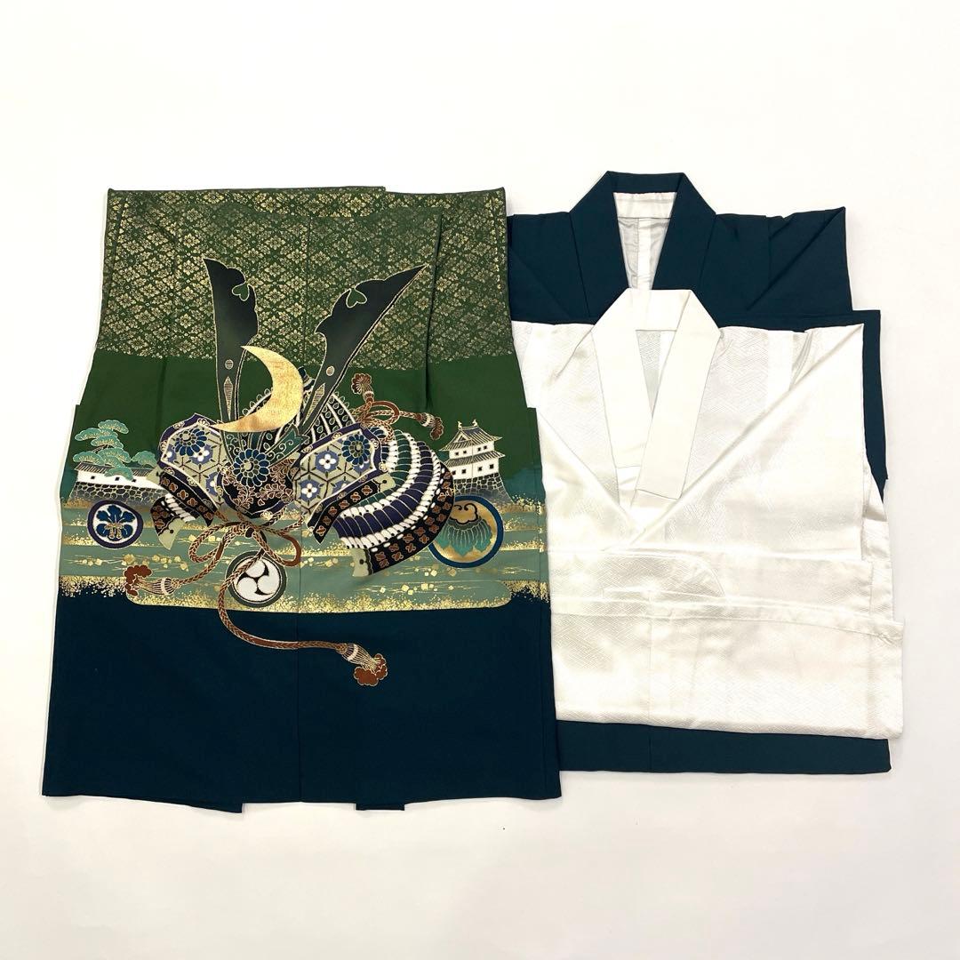 七五三 羽織セット 男の子 羽織 着物 長襦袢 半衿付き 5歳 No.127 楽天市場】七五三 着物 男の子 5歳 袴セット 羽織 半襦袢 袴帯 羽織紐