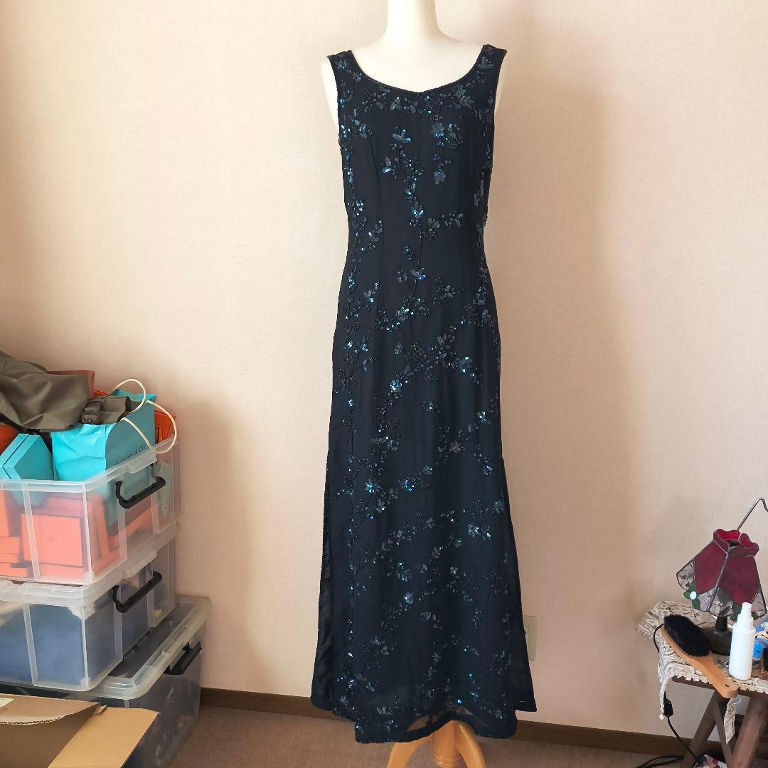 アドリアナパペル 黒のビーズ刺繍 ロングドレス us6 シルク パーティ 楽天市場】パーティードレス 結婚式 ワンピース ロングドレス