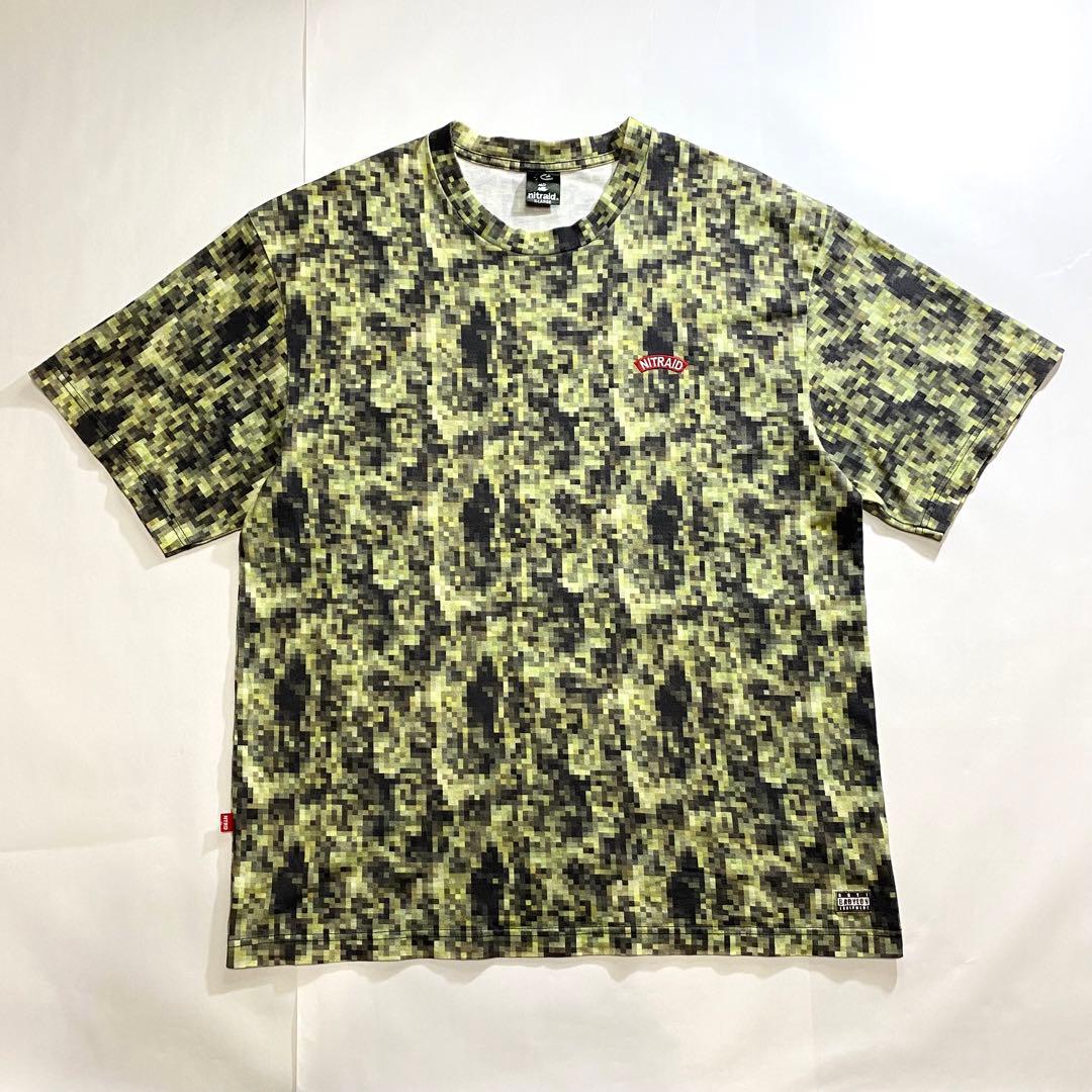 NITRAID ナイトレイド Tシャツ モザイクリアルウィード ピクセルカモ