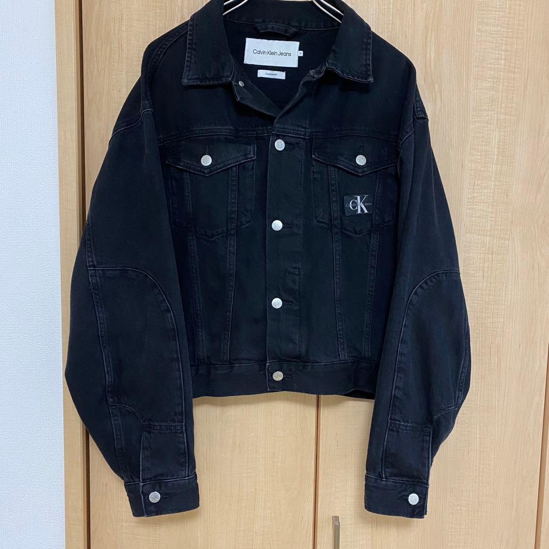 CK カルバンクライン デニムジャケット ブラック オーバーサイズ