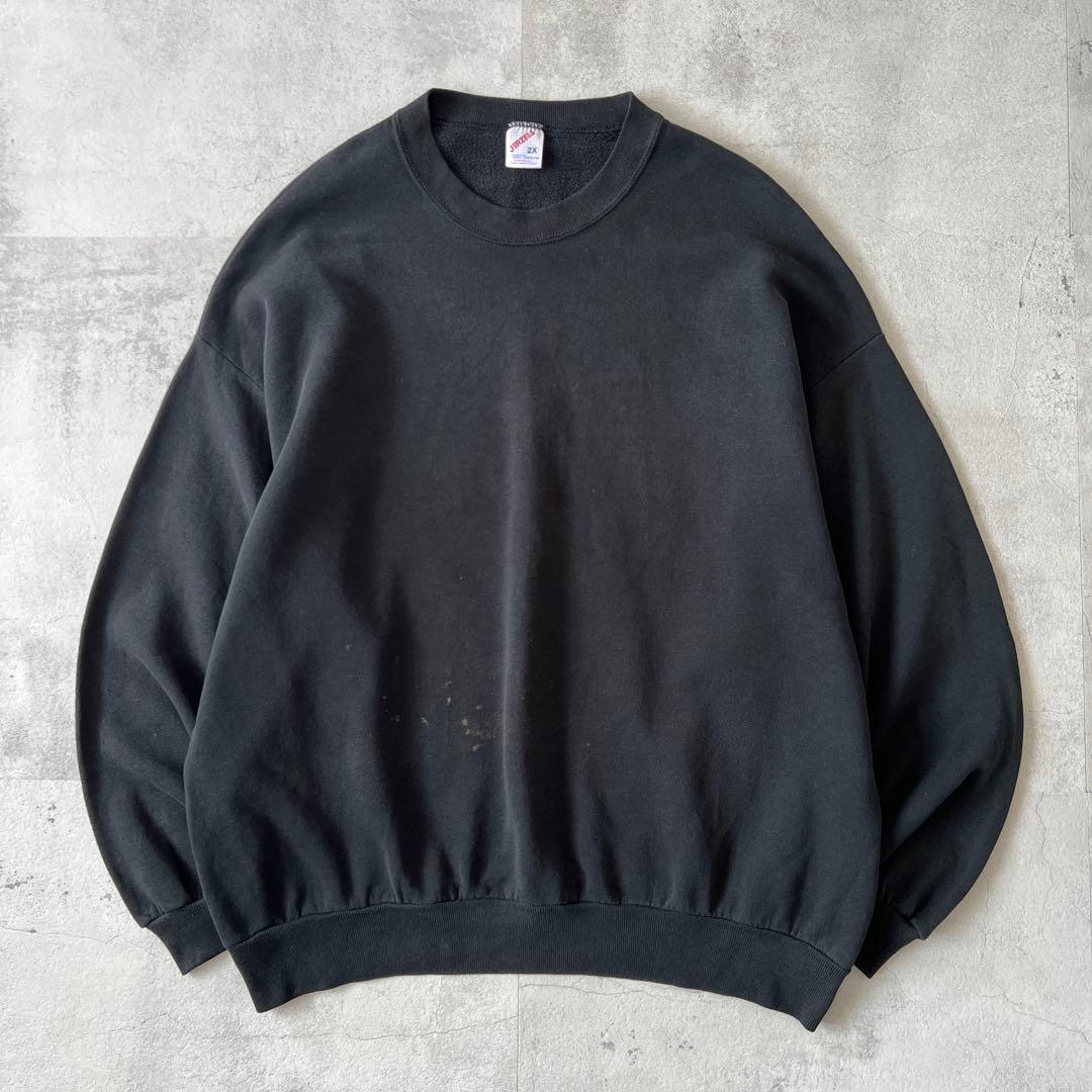 90s USA製 JERZEES ジャージーズ プレーン スウェット 無地 黒 - メルカリ
