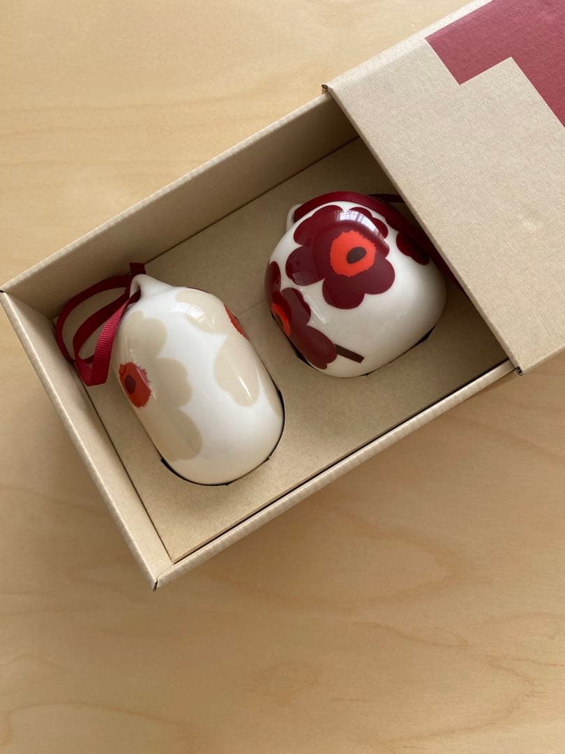 マリメッコ 新品 2025年 限定 ウニッコ クリスマスオーナメント 2個セット