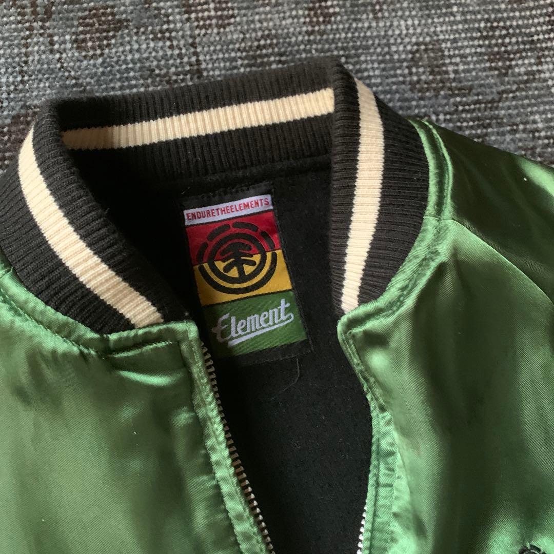 希少 00s ELEMENT エレメント スカジャン ボブマーリー グリーン