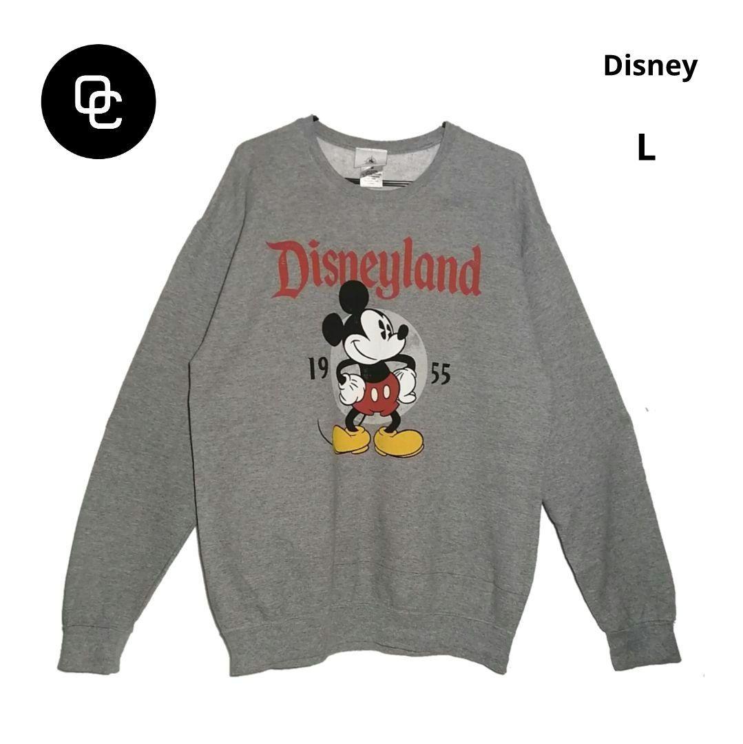 Disney ディズニー オールド ミッキーマウス スウェット グレー L
