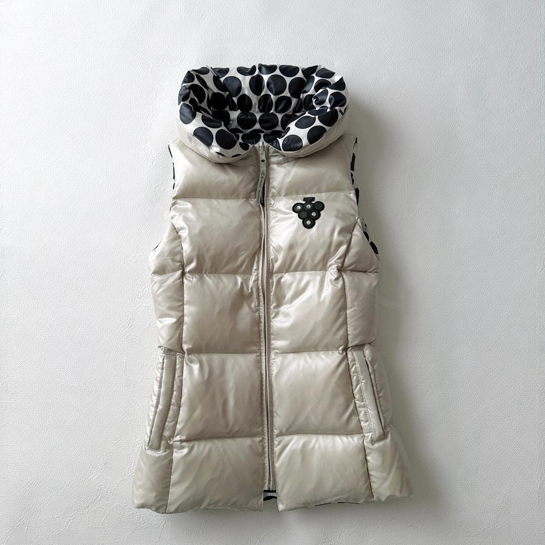 美品✨ミエコウエサコ リバーシブル ダウンベスト ショールカラー M