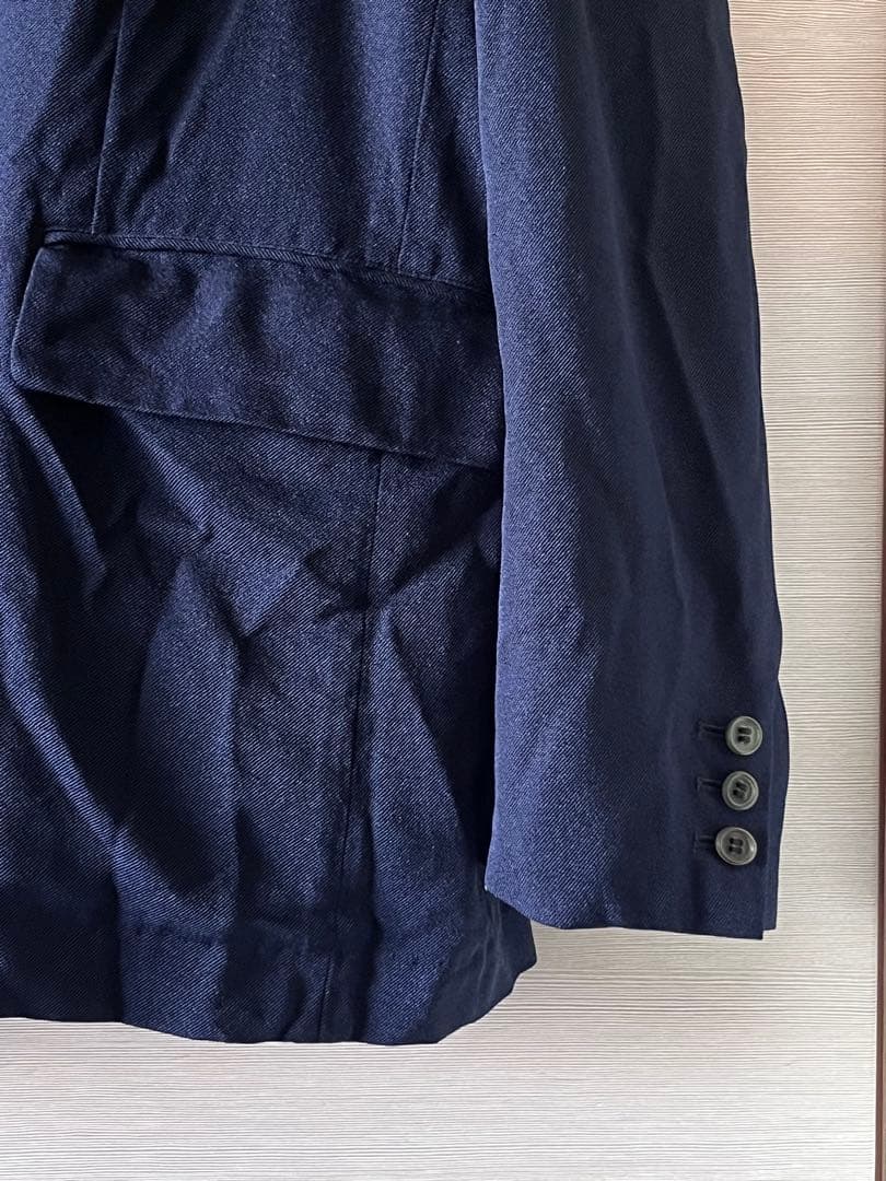 25ss コムデギャルソンシャツ オーバーサイズポリ縮ジャケット NAVY S