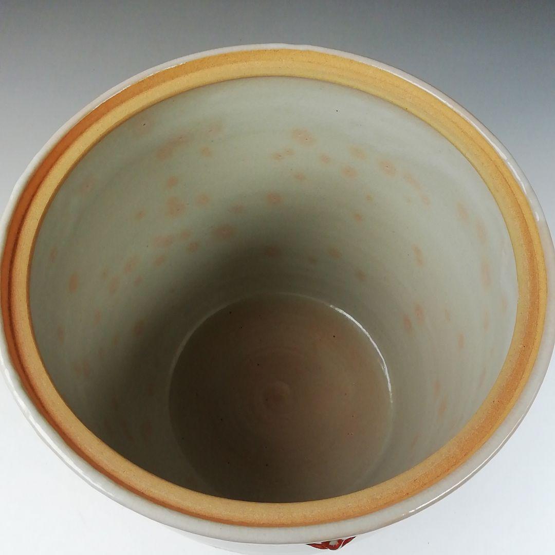 T856 水指 『赤絵 唐子』『塗替蓋付』『堀野証嗣 造』 共箱 茶道具