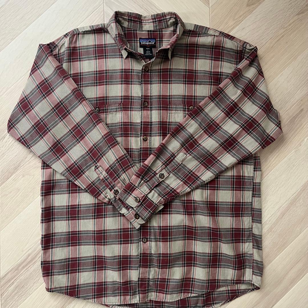 パタゴニア ネルシャツ Lポルトガル製 ヘビネル チェック 長袖 99年製