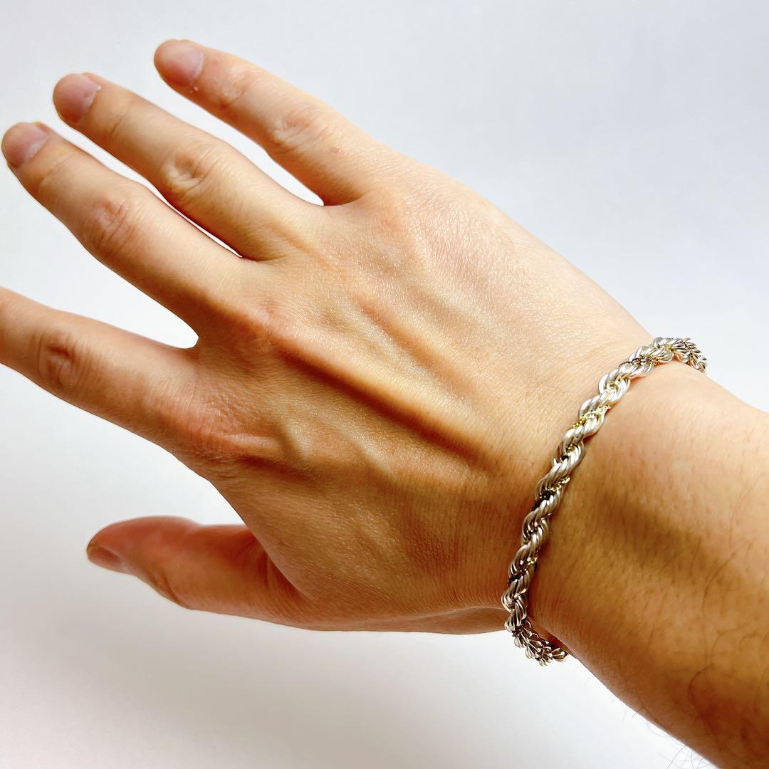 ティファニー スクリュー ツイスト コンビ ブレスレット 太め 925 750