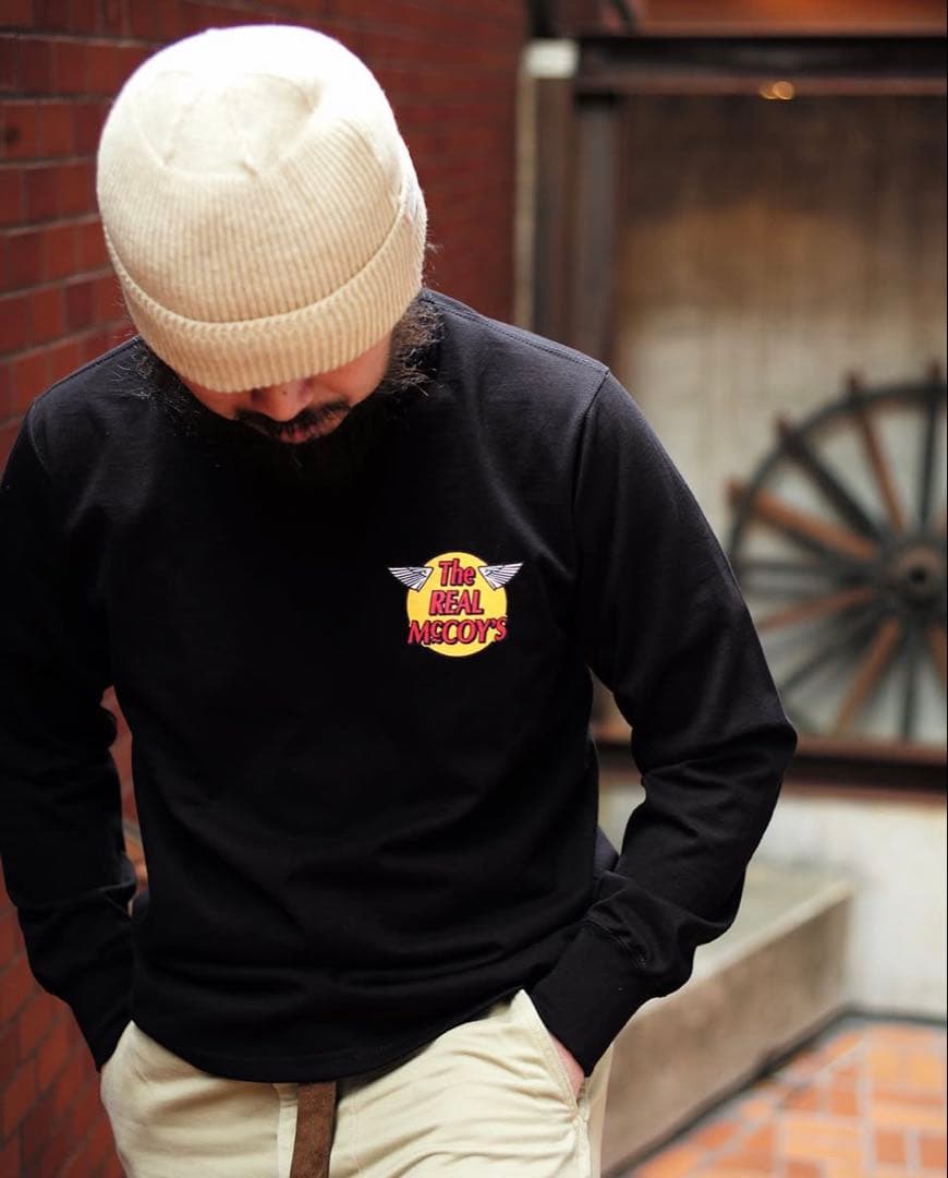 リアルマッコイズ ロゴTシャツ 長袖 ブラック 42 - メルカリ