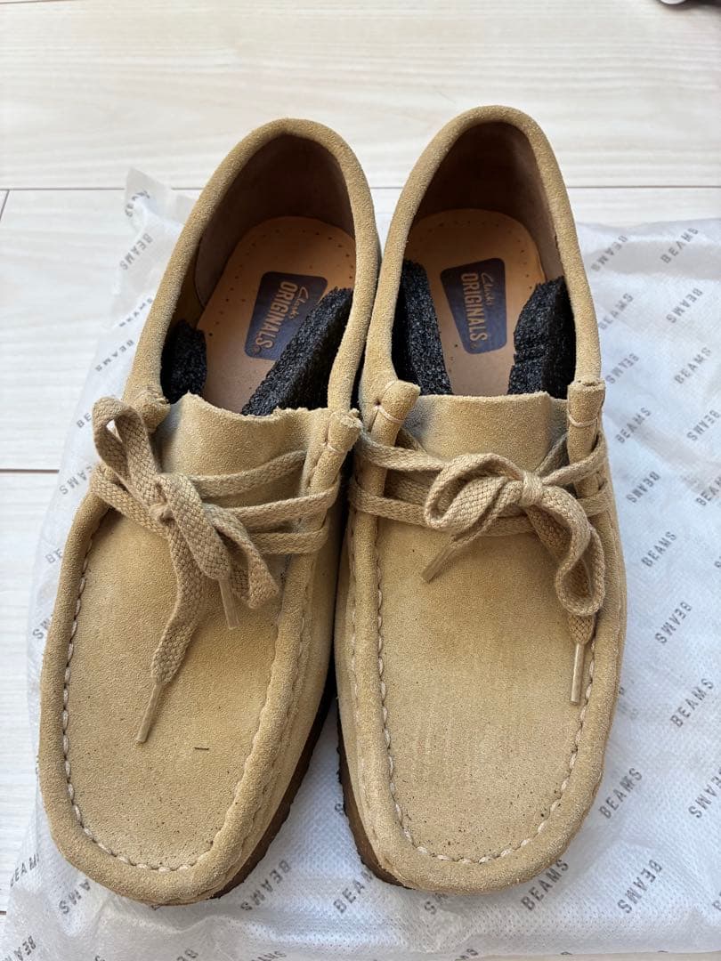 美品　Clarks クラークス　ワラビー　スエード モカシン 23.5 cm Clarks（クラークス） ワラビー モカシン シューズ カジュアル