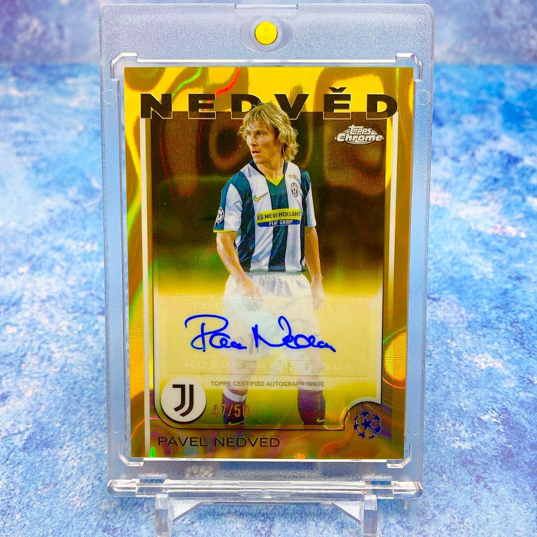 50シリ【パベル・ネドベド】直筆サイン ユベントス TOPPS UCC - メルカリ