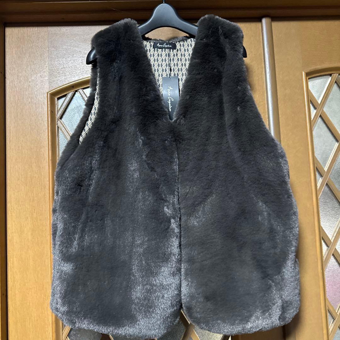 専用☆アンコキーヌ 希少カラー❤️カーキ❤️エコファーベスト ジレ