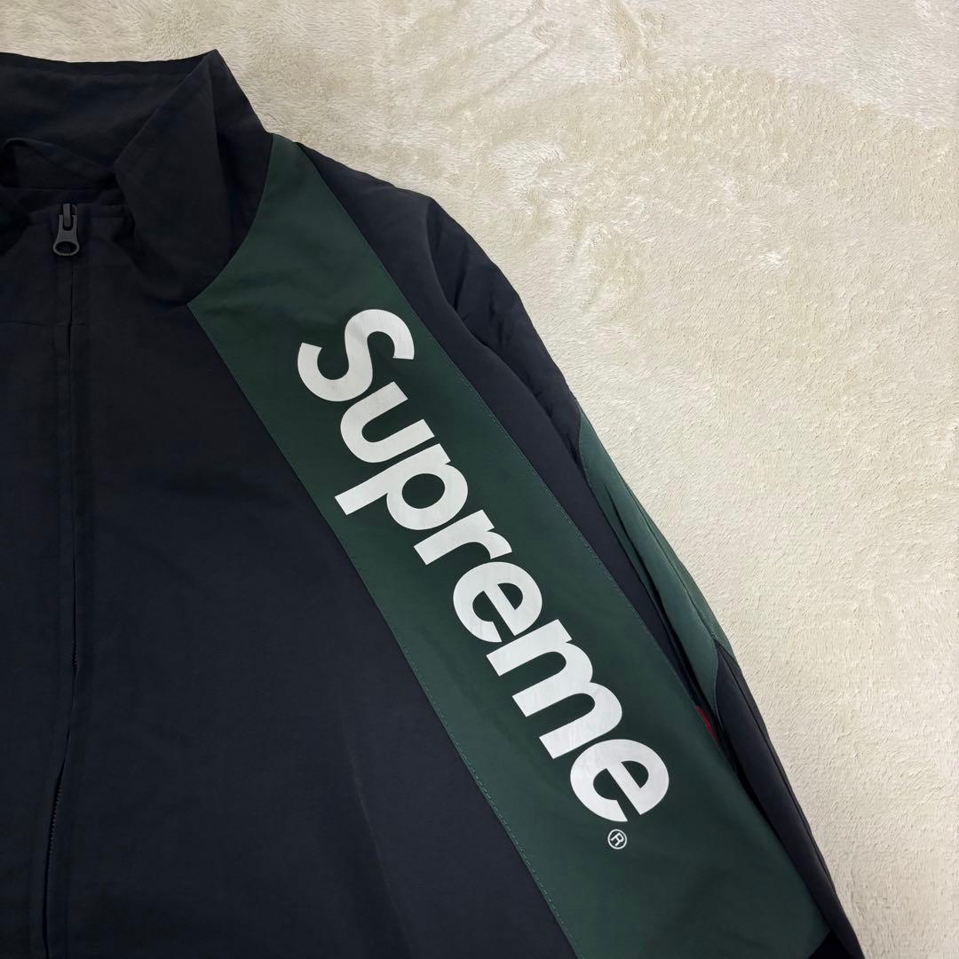 シュプリーム パネルドトラックジャケット ナイロンジャケット 赤黒緑