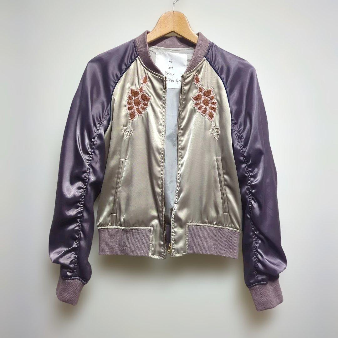 ★ SeaRoomlynn 刺繍 ストレッチ スカジャン ブルゾン セール】ベロアトラ刺繍スカジャン（ブルゾン）｜POWER TO THE PEOPLE