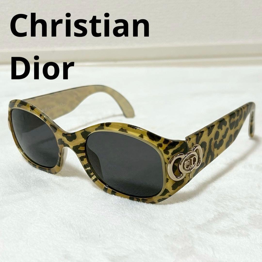 ☆美品☆ディオール サングラス CDロゴ ヒョウ柄 レオパード柄 動物柄