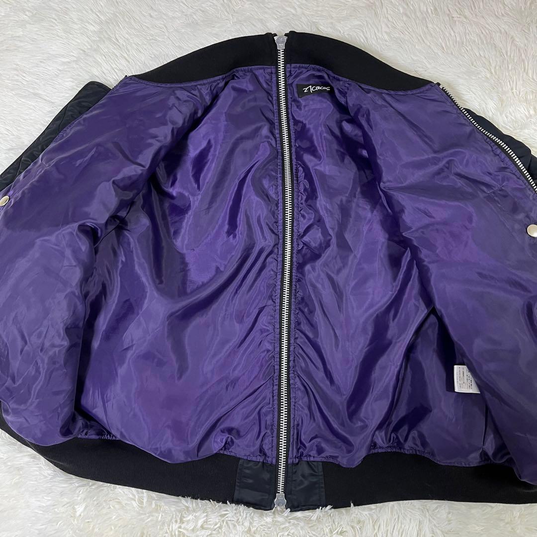 平本蓮着用】AMNJX 27CIRCUS MA-1 ジャケット L 黒紫 - メルカリ